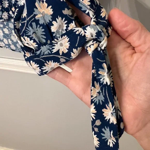 Tie-Sleeve Button-Down Top in French Floral - Picture 9 of 10